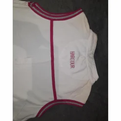 Polo HARCOUR concours blanc et rose