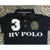 Polo manches courtes HV POLO bleu marine et beige