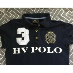 Polo manches courtes HV POLO bleu marine et beige