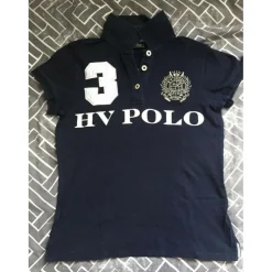 Polo manches courtes HV POLO bleu marine et beige