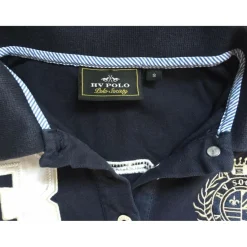 Polo manches courtes HV POLO bleu marine et beige