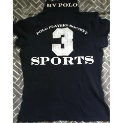Polo manches courtes HV POLO bleu marine et beige
