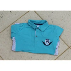Polo manches longues bleu ciel