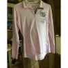Polo manches longues Rose femme T42