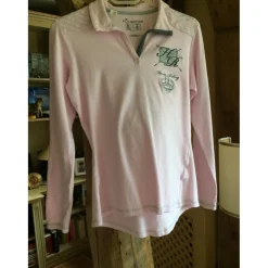 Polo manches longues Rose femme T42