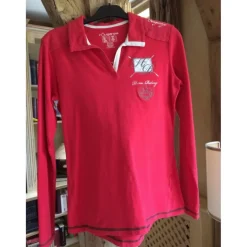 Polo rouge Manches longues Femme Fouganza T42