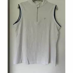 Polo sans manche blanc