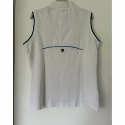 Polo sans manche blanc