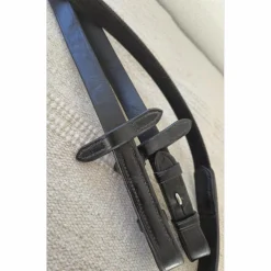 Rênes passier tissur et grip cuir noir