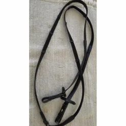 Rênes passier tissur et grip cuir noir