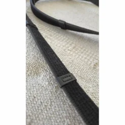 Rênes passier tissur et grip cuir noir