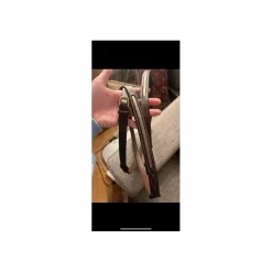 Rênes personnalisées havane et insert doré