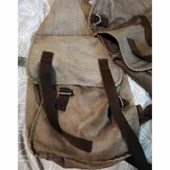 Sacoches randonnée marron à attacher derrière la selle Eskadron
