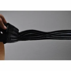 Sangle anatomique synthétique noire 125cm Fouganza