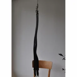 Sangle anatomique synthétique noire 125cm Fouganza