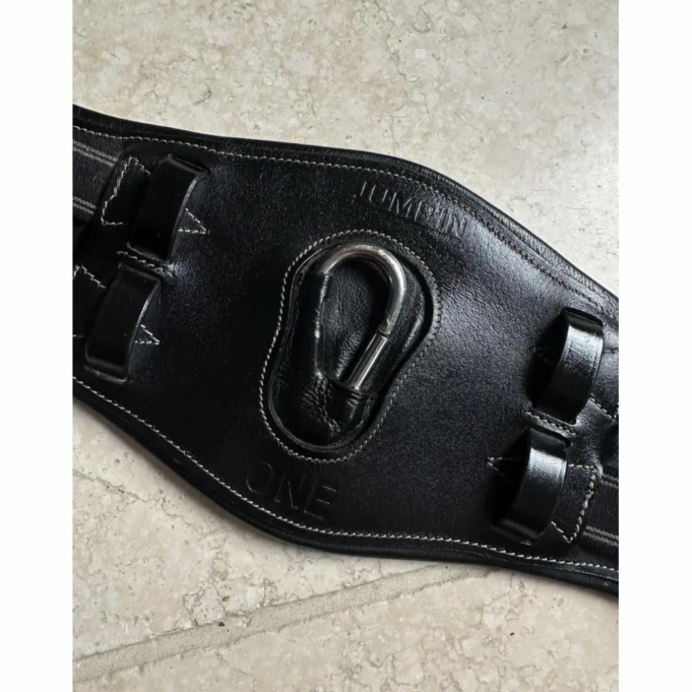 Sangle courte en cuir noir Jump’in