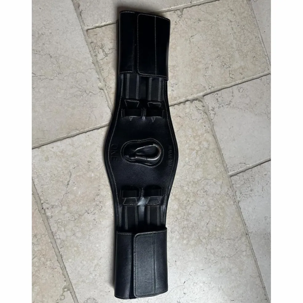 Sangle courte en cuir noir Jump’in