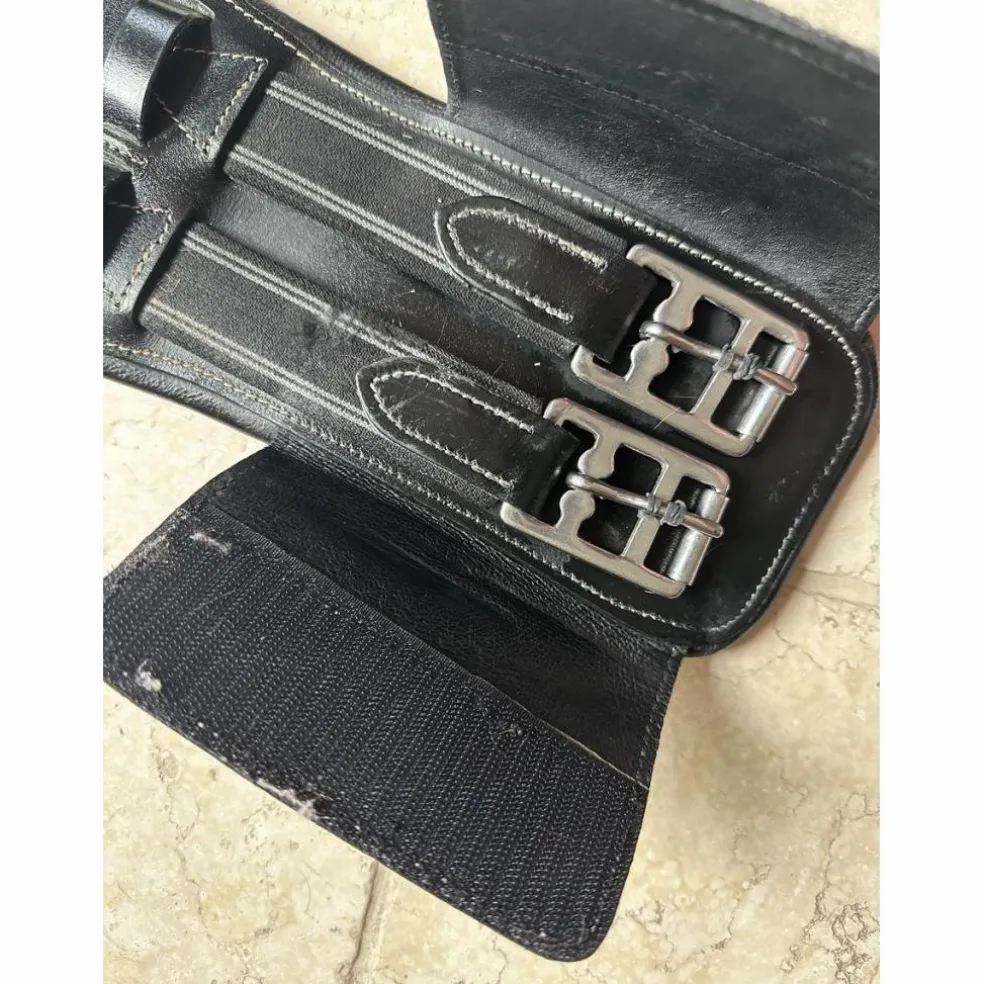 Sangle courte en cuir noir Jump’in