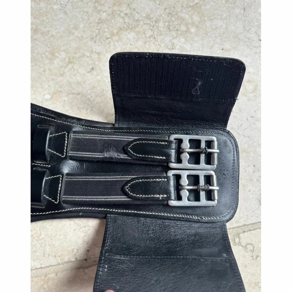 Sangle courte en cuir noir Jump’in