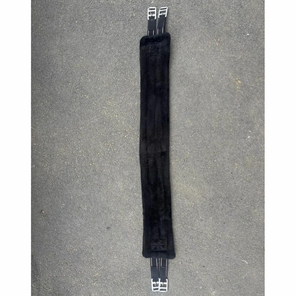 sangle mouton / fourrure noire neuve