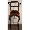 Selle cuir Fouganza 17,5" bon état avec étrivières et sangle