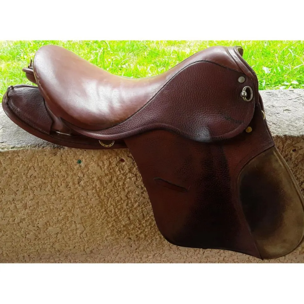 Selle cuir mixte/randonnée