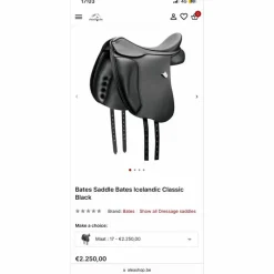 Selle de dressage Bates