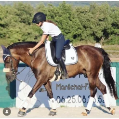 Selle de dressage monoquartier noire 16,5