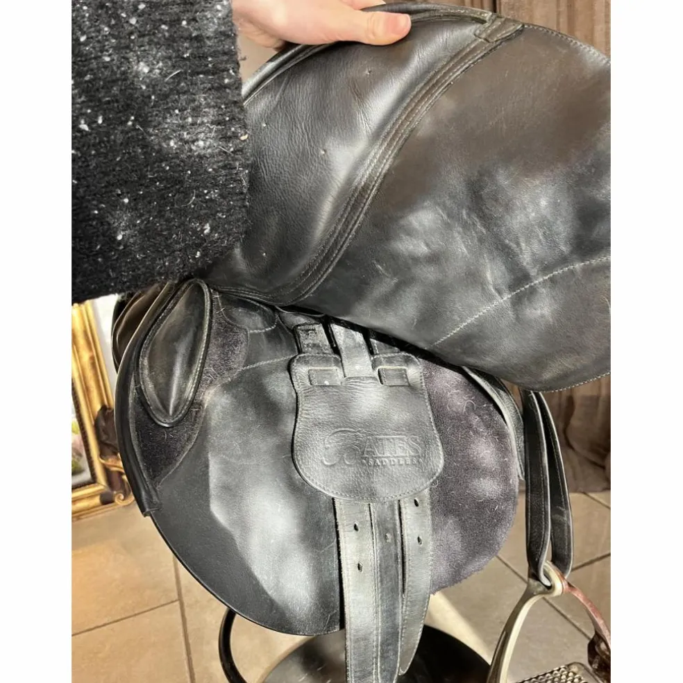 Selle d’obstacles bates 17,5 noire