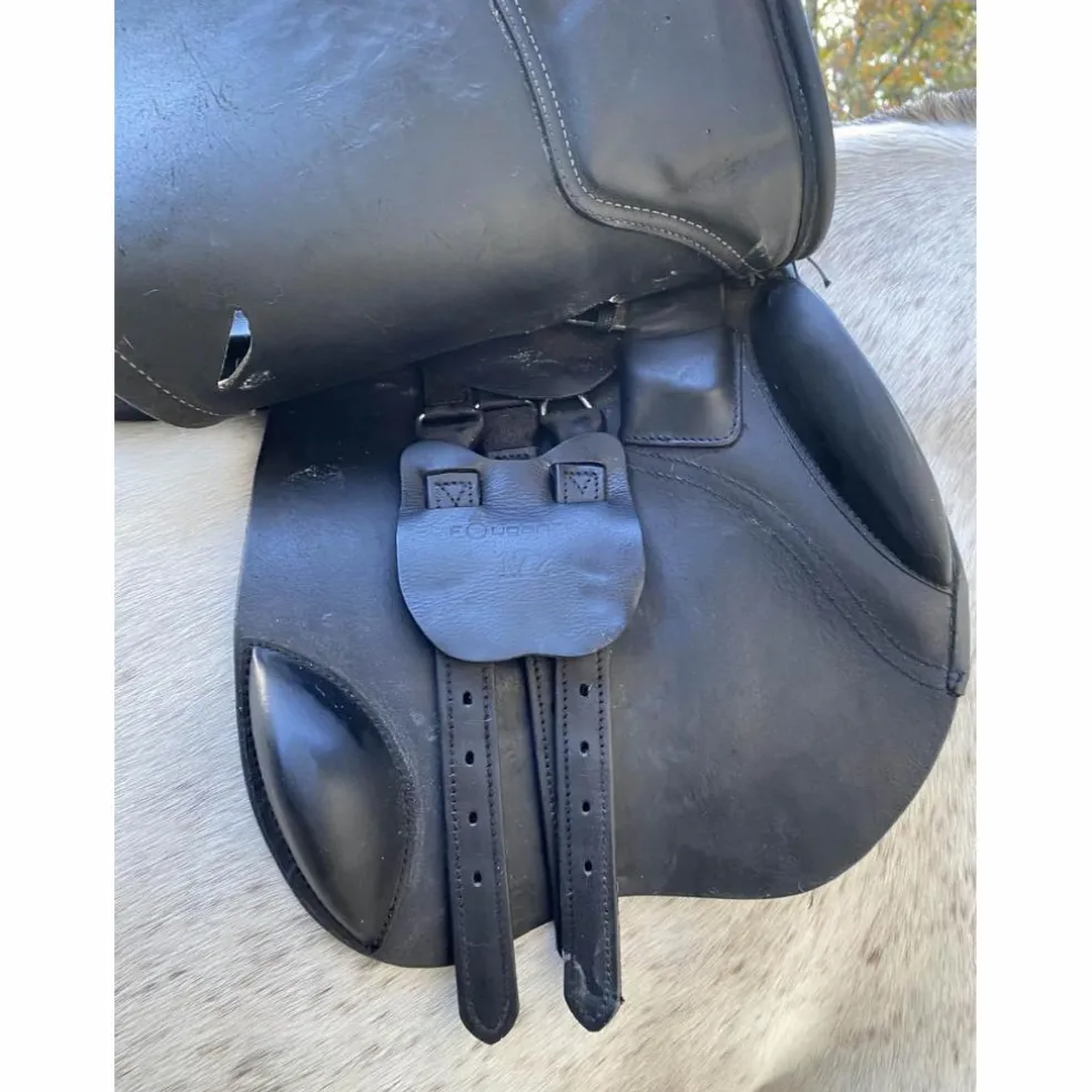 selle fouganza 17,5 cuir noir