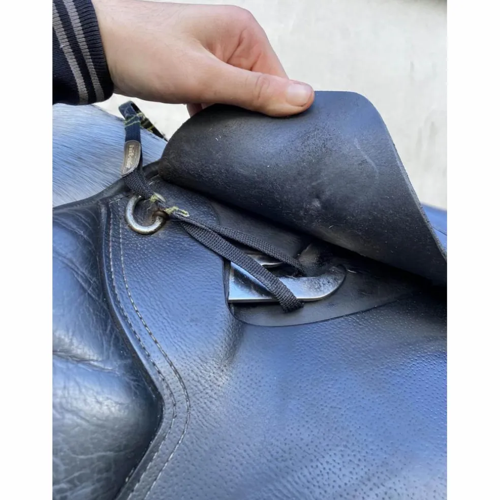 selle fouganza 17,5 cuir noir