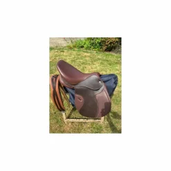 Selle équitation cuir 17,5" FOUGANZA - 500 marron