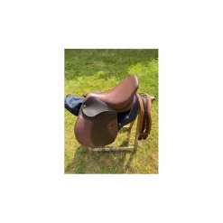Selle équitation cuir 17,5" FOUGANZA - 500 marron