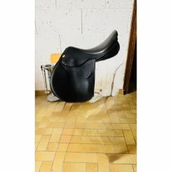 Selle Éric Thomas 17.5 cuir noir