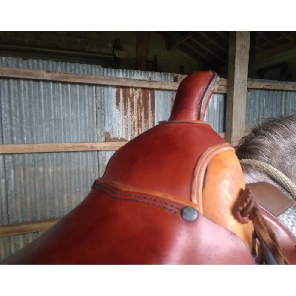 Selle western de randonnée et sacoches