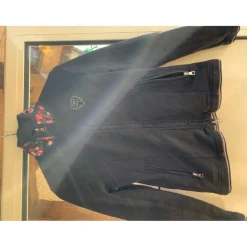 Sweat hv polo fleuri noir excellent état