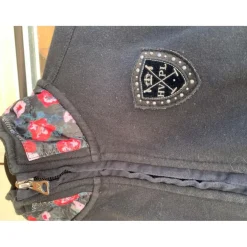 Sweat hv polo fleuri noir excellent état