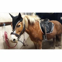 Tapis + bonnet long paddoc sport noir et orange