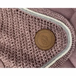 Tapis + bonnet rose clair taille poney