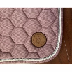 Tapis + bonnet rose clair taille poney