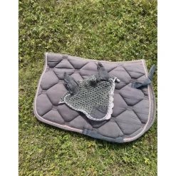 tapis + bonnet rose et gris