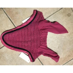 Tapis + bonnet rose fuchsia taille cheval