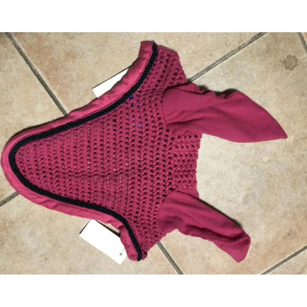 Tapis + bonnet rose fuchsia taille cheval