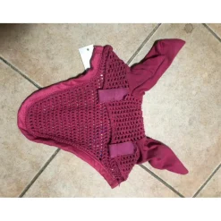 Tapis + bonnet rose fuchsia taille cheval