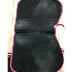 Tapis + bonnet rose fuchsia taille cheval