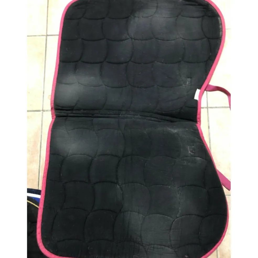 Tapis + bonnet rose fuchsia taille cheval