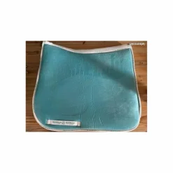 Tapis Acavallo velour et grip dressage turquoise