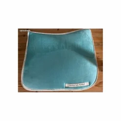 Tapis Acavallo velour et grip dressage turquoise
