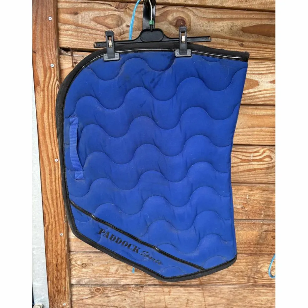 Tapis bleu rois coupé