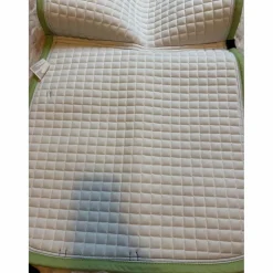 Tapis de dressage EURO-STAR blanc avec liserés